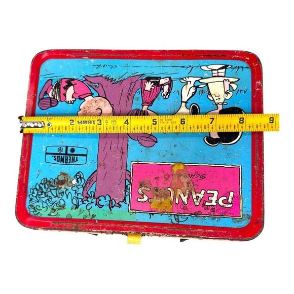 Vintage 1958 Peanuts Snoopy Lucy Lunchbox Featuring Comic Strip Graphics READ - Picture 3 of 16